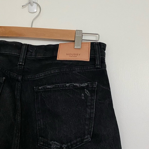 Moussy jeans Black/gray frayed bottom size 27 - Picture 3 of 5